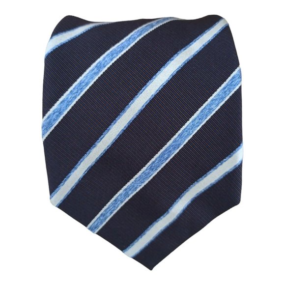 CANALI Brown Striped Silk Tie ITALY 59